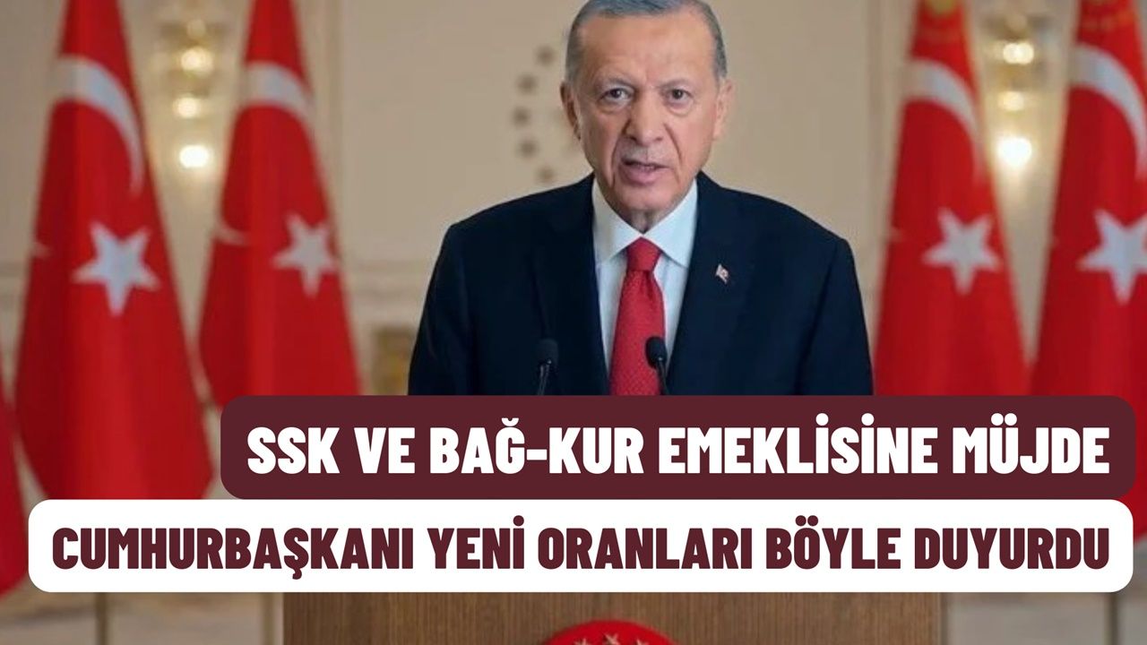SSK ve BAĞ-KUR emeklisine MÜJDE! Cumhurbaşkanı Erdoğan zam haberini akşam saatlerinde açıkladı