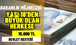 Yaşı 18'den büyük olanlara 15.000 TL nakit destek! Bakan açıklama yaptı